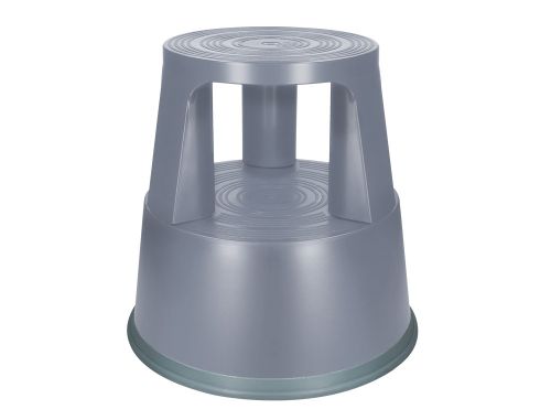 Tamborete q-connect com rodas retrateis cinza , Q-connect , 25381 , 5705831006348